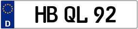 Trailer License Plate